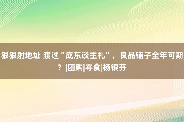 狠狠射地址 渡过“成东谈主礼”，良品铺子全年可期？|团购|零食|杨银芬