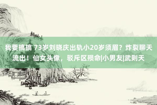 我要搞搞 73岁刘晓庆出轨小20岁须眉？炸裂聊天流出！仙女头像，驳斥区殒命|小男友|武则天